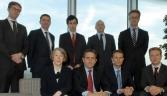 The HSBC team that worked on the UK’s first project bond. Top, from left to right: Edward Barnes, Matthew Taylor, Christopher Quayle, Matthew Bailey and James Cunniffe. Bottom: Katrina Haley, Scott Dickens, Phil Adam and Steven Mowll