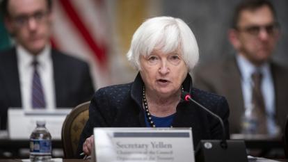 Janet Yellen, US Treasury secretary, speaks during a meeting of the Financial Stability Oversight Council