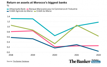 Return on assets at Morocco's biggest banks