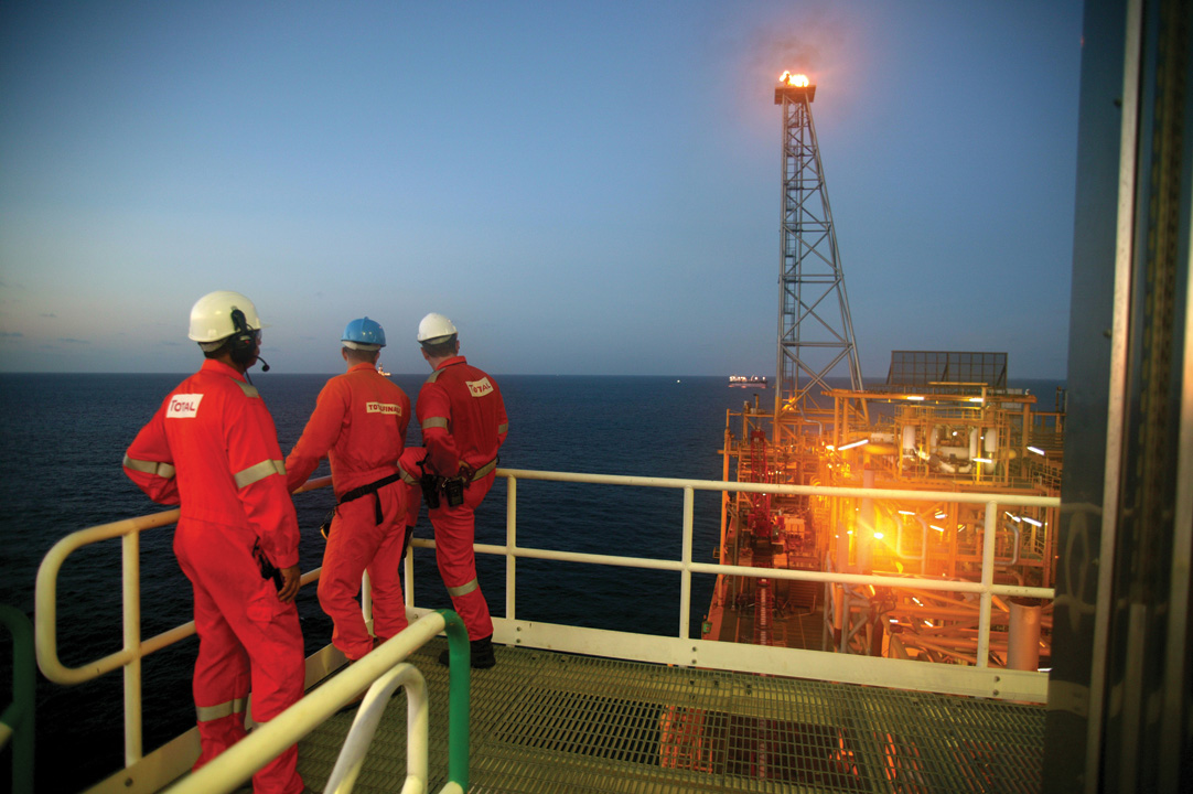 An oil platform in Angola
