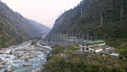 A power station stands at the site of the Punatsangchhu hydro-electric power project in Wangdue, Bhutan