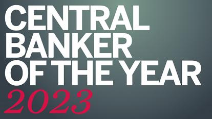 Text reading Central Banker of the Year 2023