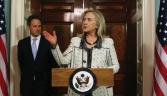 Hilary Clinton and Timothy Geithner announce sanctions on Iran