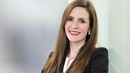 A portrait image of Emma Miller, head of investment banking and capital markets in the data and analytics division at London Stock Exchange Group.