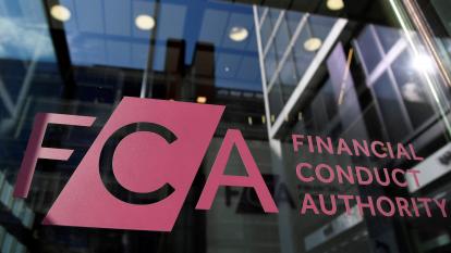 FCA logo on glass
