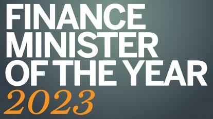 Text reading Finance Minister of the Year 2023