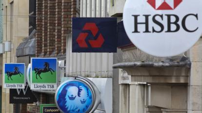UK high street bank signs