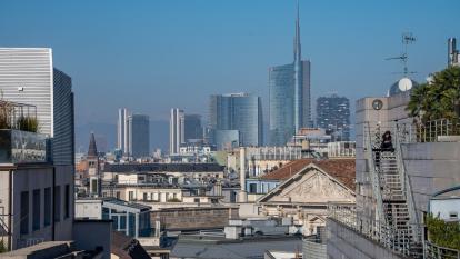 Skyscrapers in the Porta Nuova district in Milan, Italy