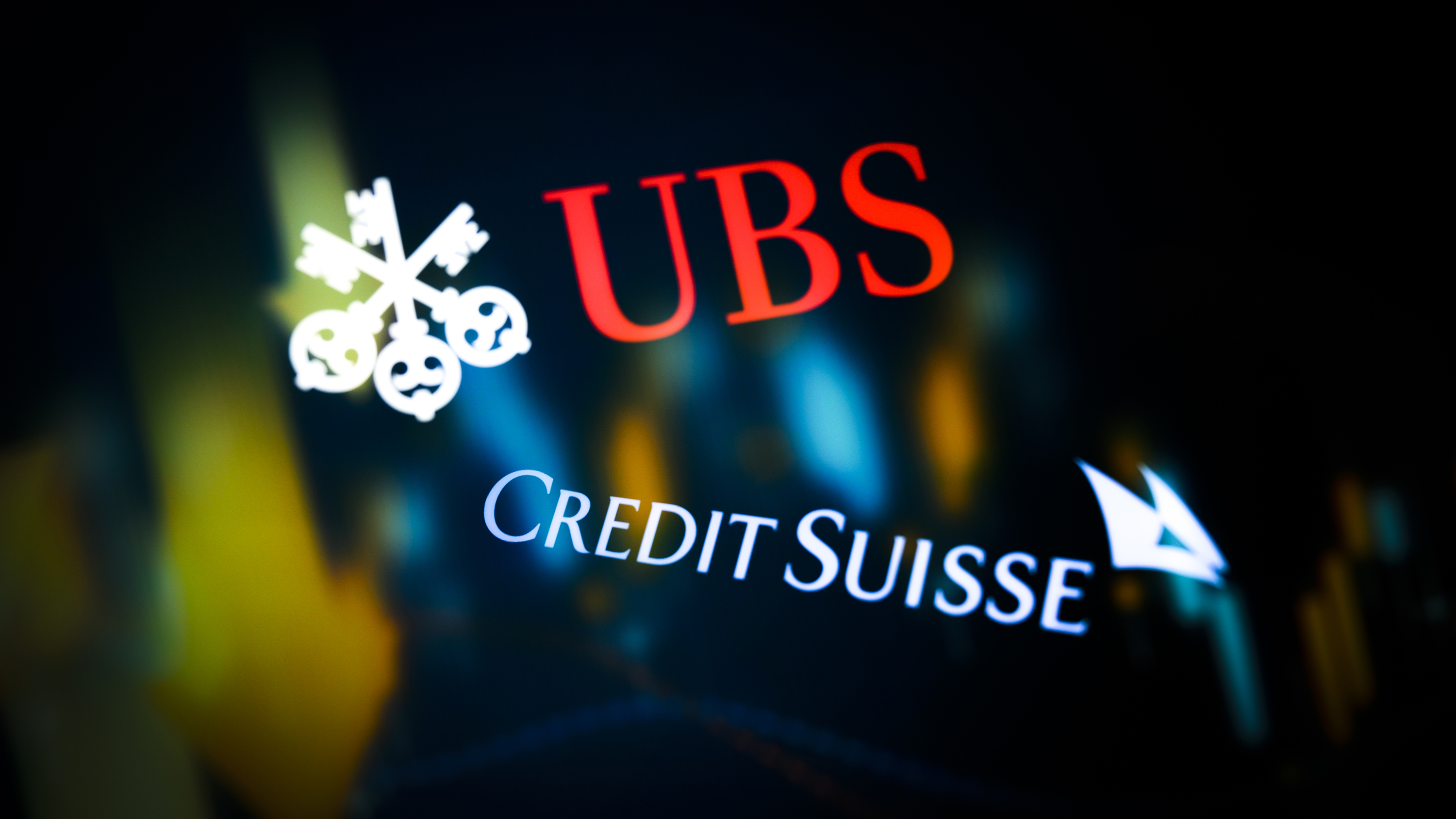 The UBS and Credit Suisse logos